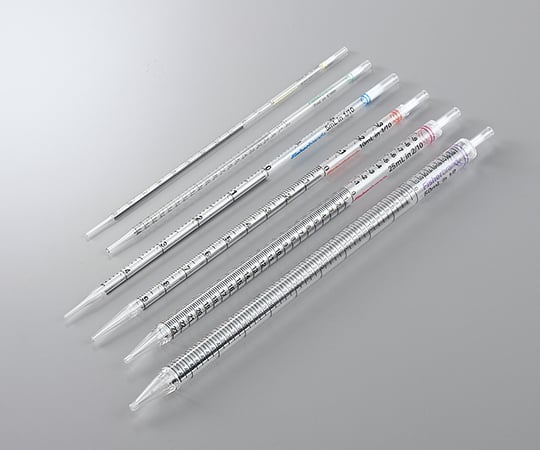 ポリスチレン製ディスポピペット レギュラー丈（綿栓付き・γ線滅菌済） 2mL 目盛0.01mL 1箱（100本×5箱入）　13-675-3C 1箱(100本×5箱入)