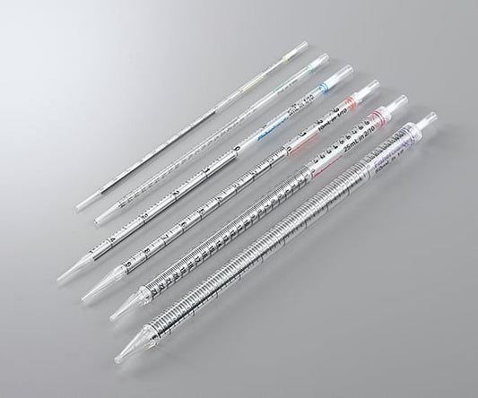 ポリスチレン製ディスポピペット レギュラー丈（綿栓付き・γ線滅菌済） 1mL 目盛0.01mL 1箱（100本×10箱入）　13-676-10G 1箱(100本×10箱入)