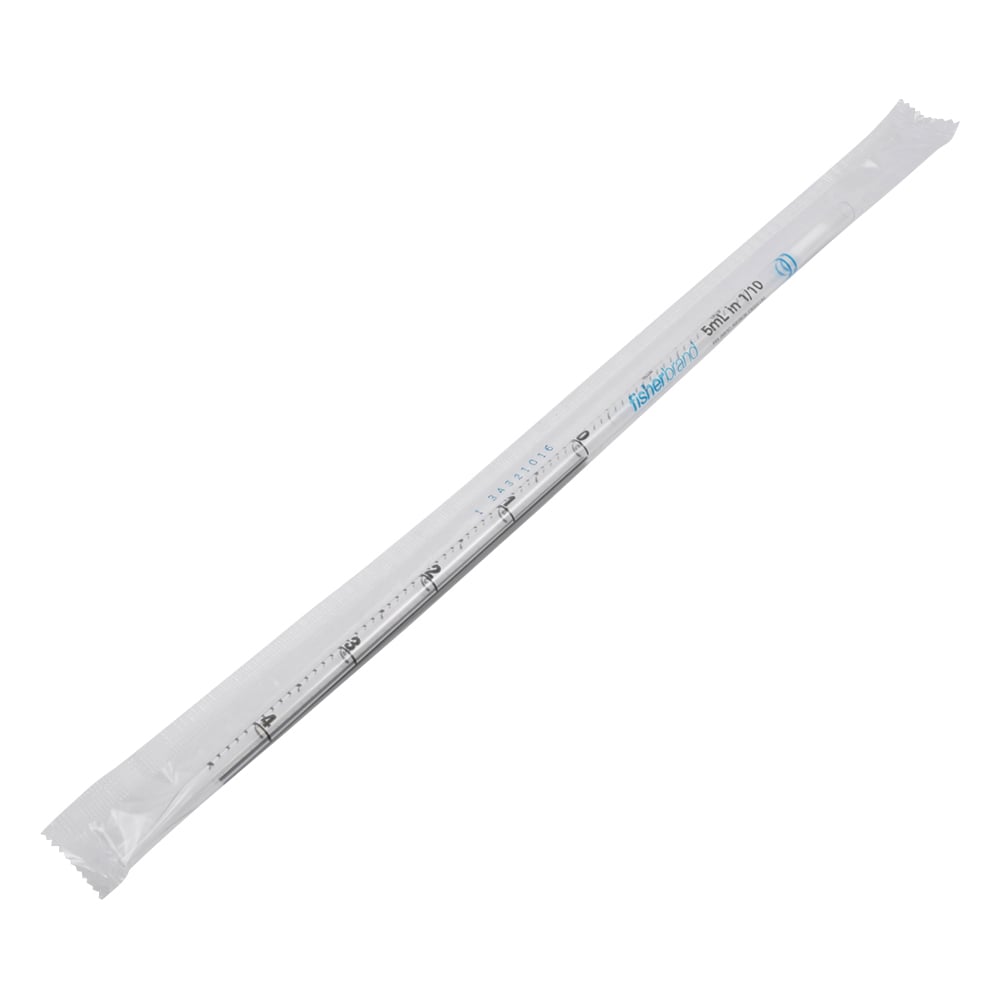 폴리스티렌제 디스포피펫 레귤러 길이(면전 첨부・γ선 멸균제) 5mL 눈금 0.1mL 1상자(50개×4상자입)