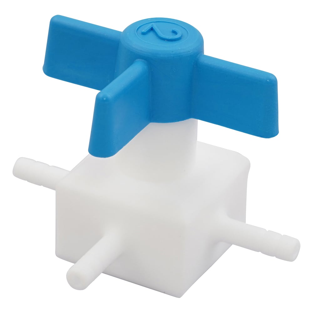 Fluororesin three-way cock (plug-in stop) 016.802.5.2 1 piece