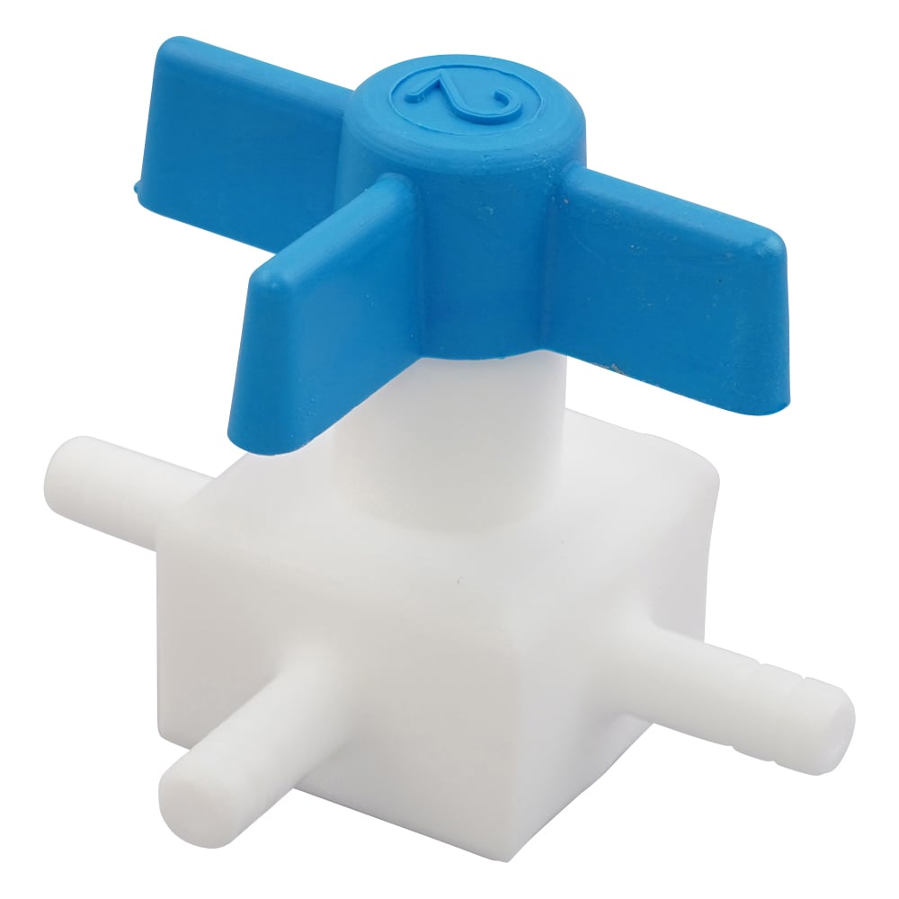 Fluororesin three-way cock (plug-in stop) 016.802.2 1 piece