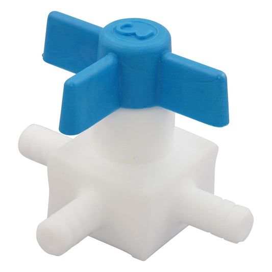 Fluororesin three-way cock (plug-in stop) 016.803.2 1 piece