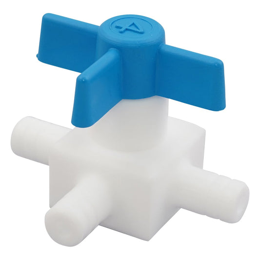 Fluororesin three-way cock (plug-in stop) 016.804.2 1 piece