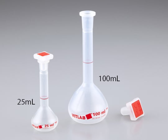 EMユーロPMPメスフラスコ（PP栓付き）　500mL　67595 1個