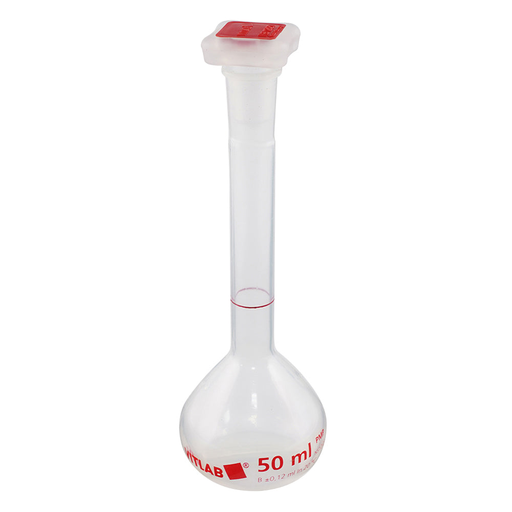 EMユーロPMPメスフラスコ（PP栓付き）　50mL　67295 1個