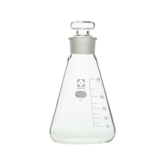 共栓三角フラスコ（目安目盛付き）　300mL 1個