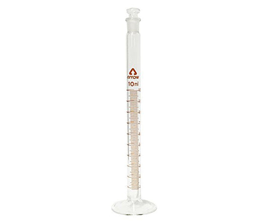 Measuring cylinder with stopper (hard glass) 10mL x 1