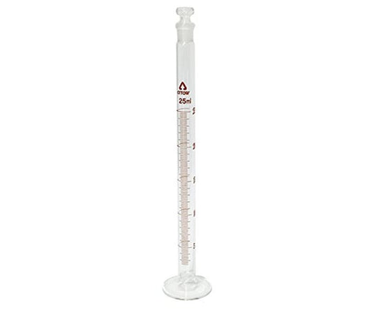 Measuring cylinder with stopper (hard glass) 25mL x 1