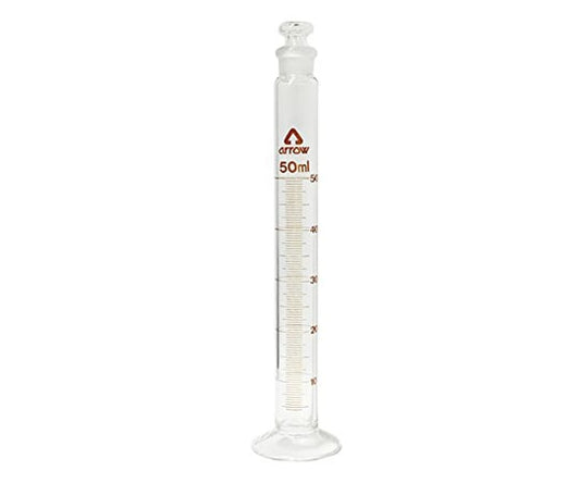 Measuring cylinder with stopper (hard glass) 50mL x 1