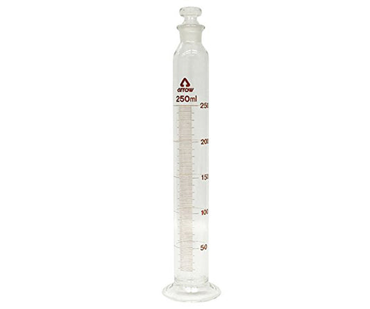 Measuring cylinder with stopper (hard glass) 250mL x 1