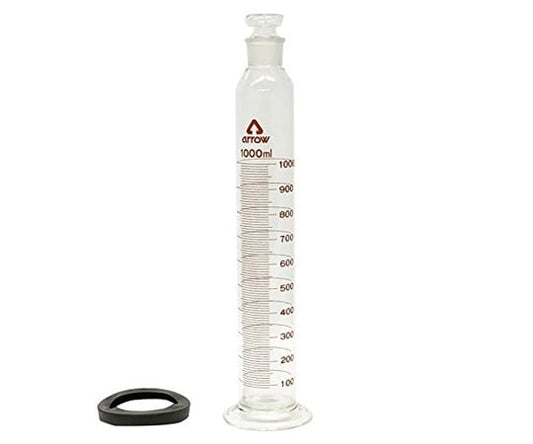 Measuring cylinder with stopper (hard glass) 1000mL x 1