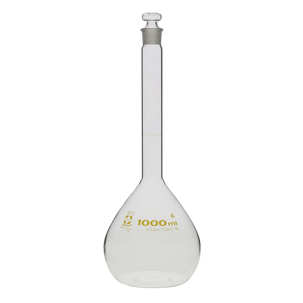 メスフラスコ（全量フラスコ・スーパーグレード）　透明　1000mL　020060-1000 1個