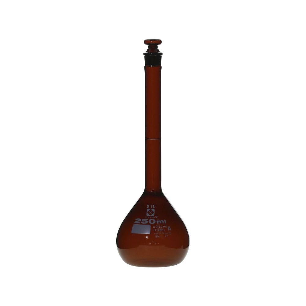 メスフラスコ （全量フラスコ・スーパーグレード） 茶 250mL 1個