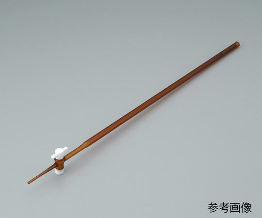 Burette made of borosilicate glass with PTFE stopcock, dark brown, 10mL, 1 piece