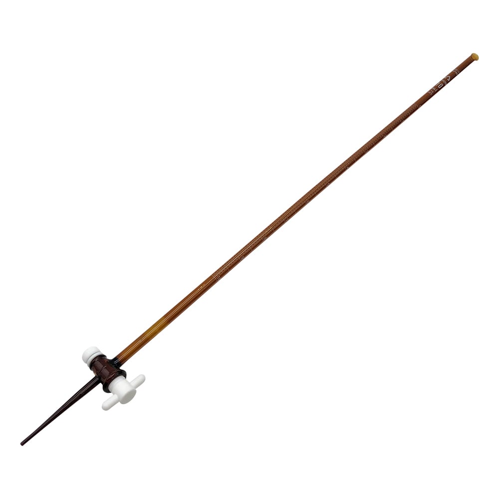 Burette made of borosilicate glass with PTFE stopcock, dark brown, 10mL, 1 piece