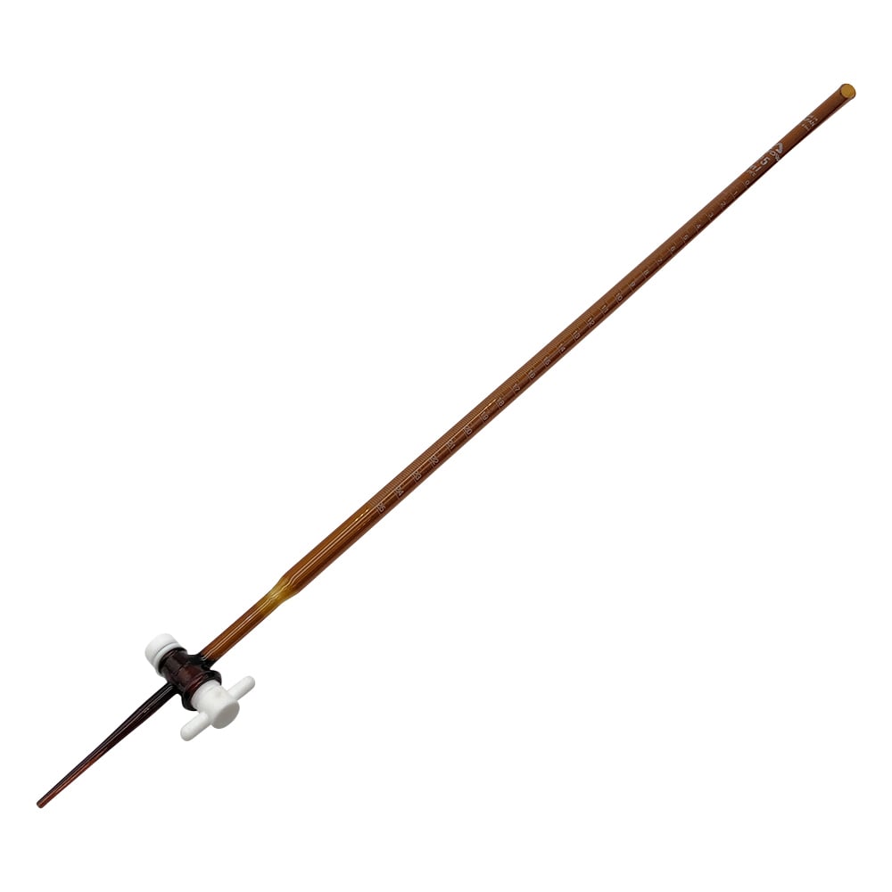 Burette made of borosilicate glass with PTFE stopcock, dark brown, 25mL, 1 piece