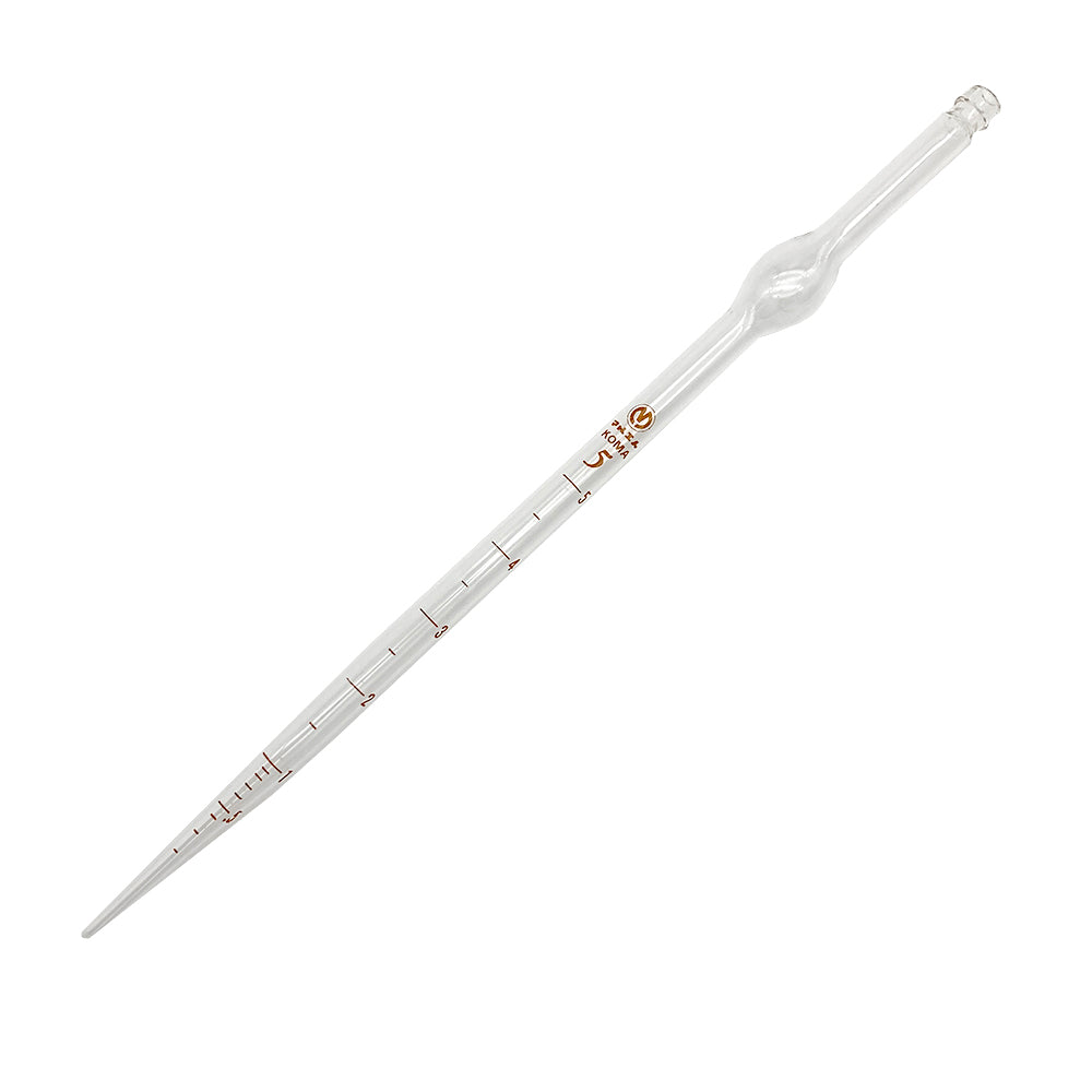 고마고메 피펫(보기 쉬운 인쇄 눈금·경질 유리제) 5mL 10개입 1상자(10개입)