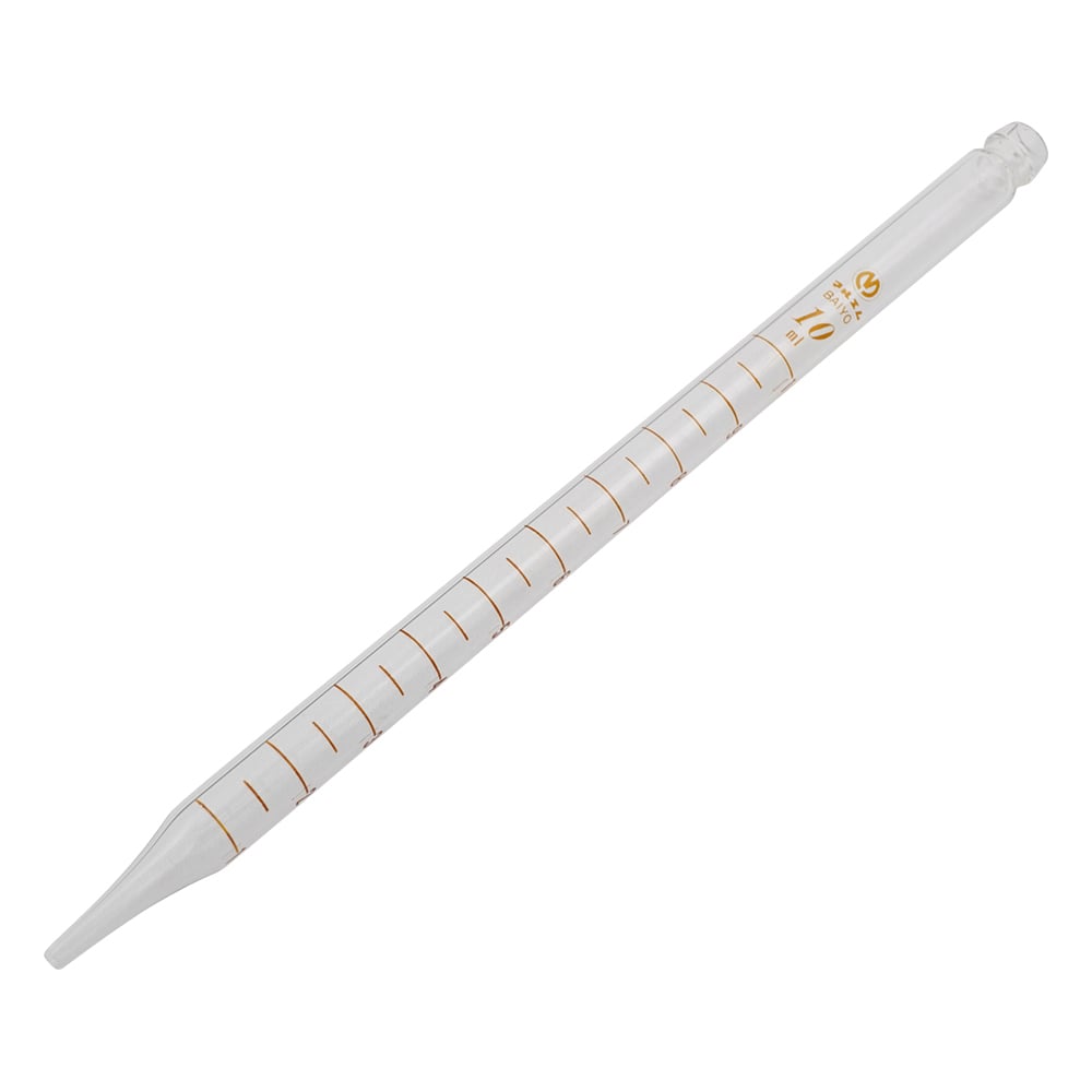 Culture pipette (hard glass with easy-to-read printed scale) 10mL, 10 pieces, 1 box (10 pieces)