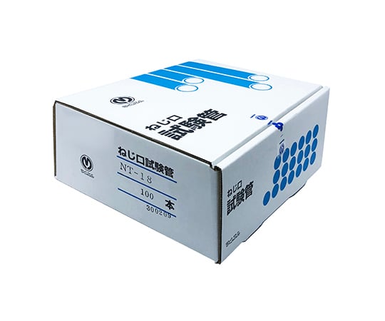 ねじ口試験管 φ18×75×φ10.0mm 9mL 1箱（100本入）　NT-18 1箱(100本入)
