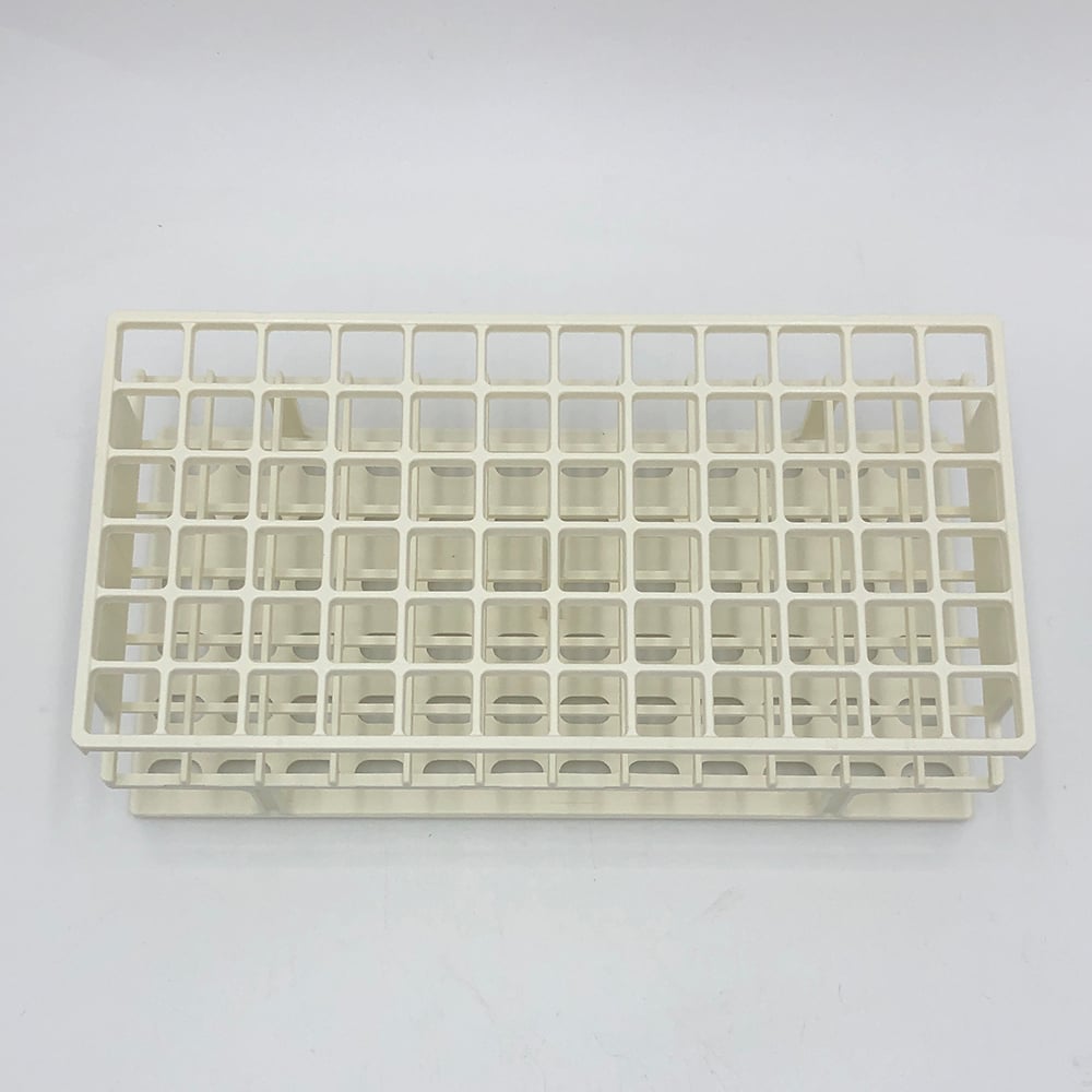 アンワイヤー試験管立　φ13mm×72本　ホワイト　5970-0013 1個