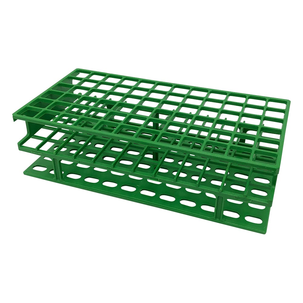Unwired test tube rack φ13mm x 72 tubes Green 5970-0413 1 unit