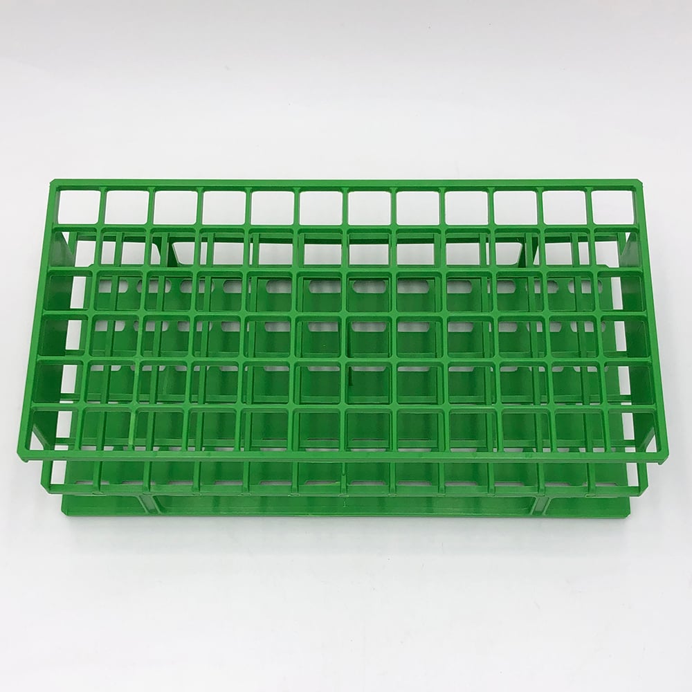 Unwired test tube rack φ16mm x 72 tubes Green 5970-0416 1 unit