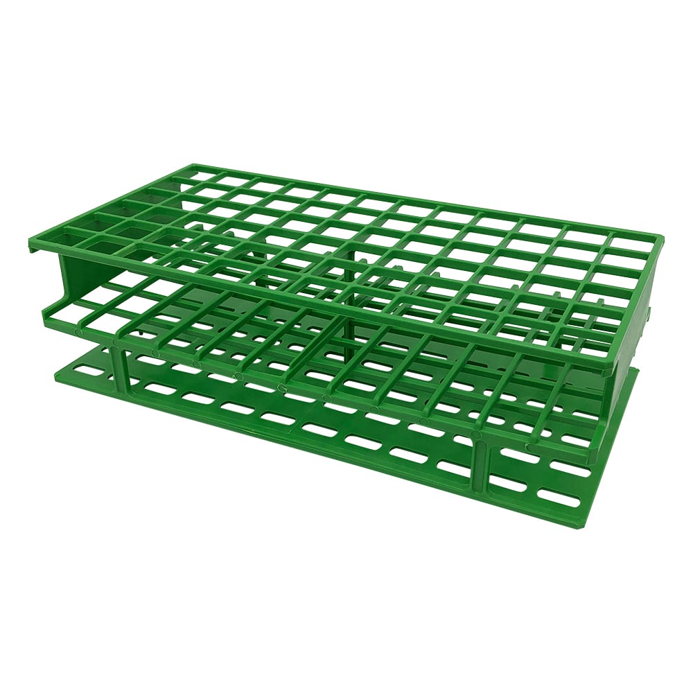 Unwired test tube rack φ16mm x 72 tubes Green 5970-0416 1 unit