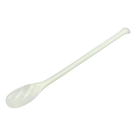 White plastic spoon, ABS, 165mm, medium, 1 piece