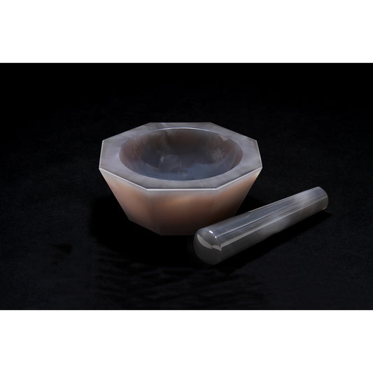 Meno Mortar, Shallow Type, φ65×φ80×20mm, with Pestle, 1 Set