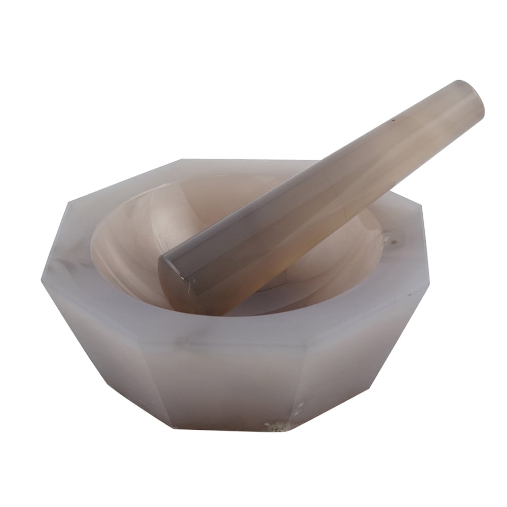 Meno Mortar, Shallow, φ75×φ95×24mm, with Pestle, 1 Set