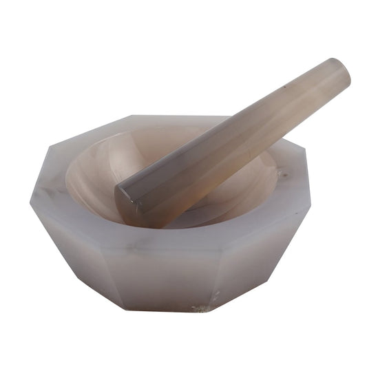 Meno Mortar, Shallow, φ75×φ95×24mm, with Pestle, 1 Set