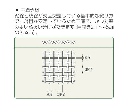 ふるい(試験用・鉛フリー)<TS製>　SUS普及型　φ200mm（深さ45mm）　目開き425μm　JTS-200-45-34 1個