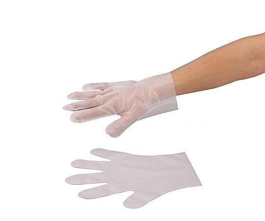 Sanitation gloves (thick PE type) embossed L 100 pieces 1 box (100 pieces)
