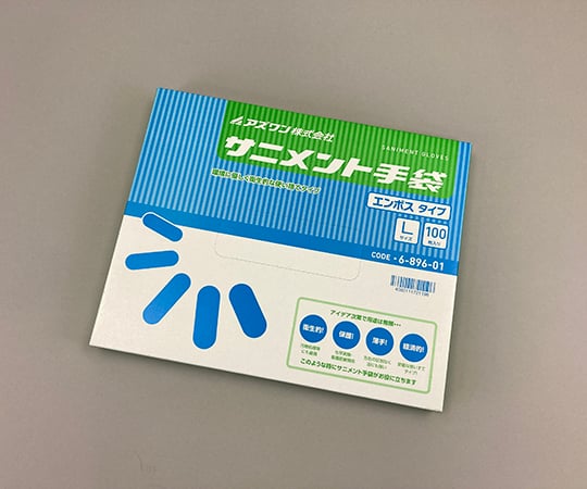 Sanitation gloves (thick PE type) embossed L 100 pieces 1 box (100 pieces)