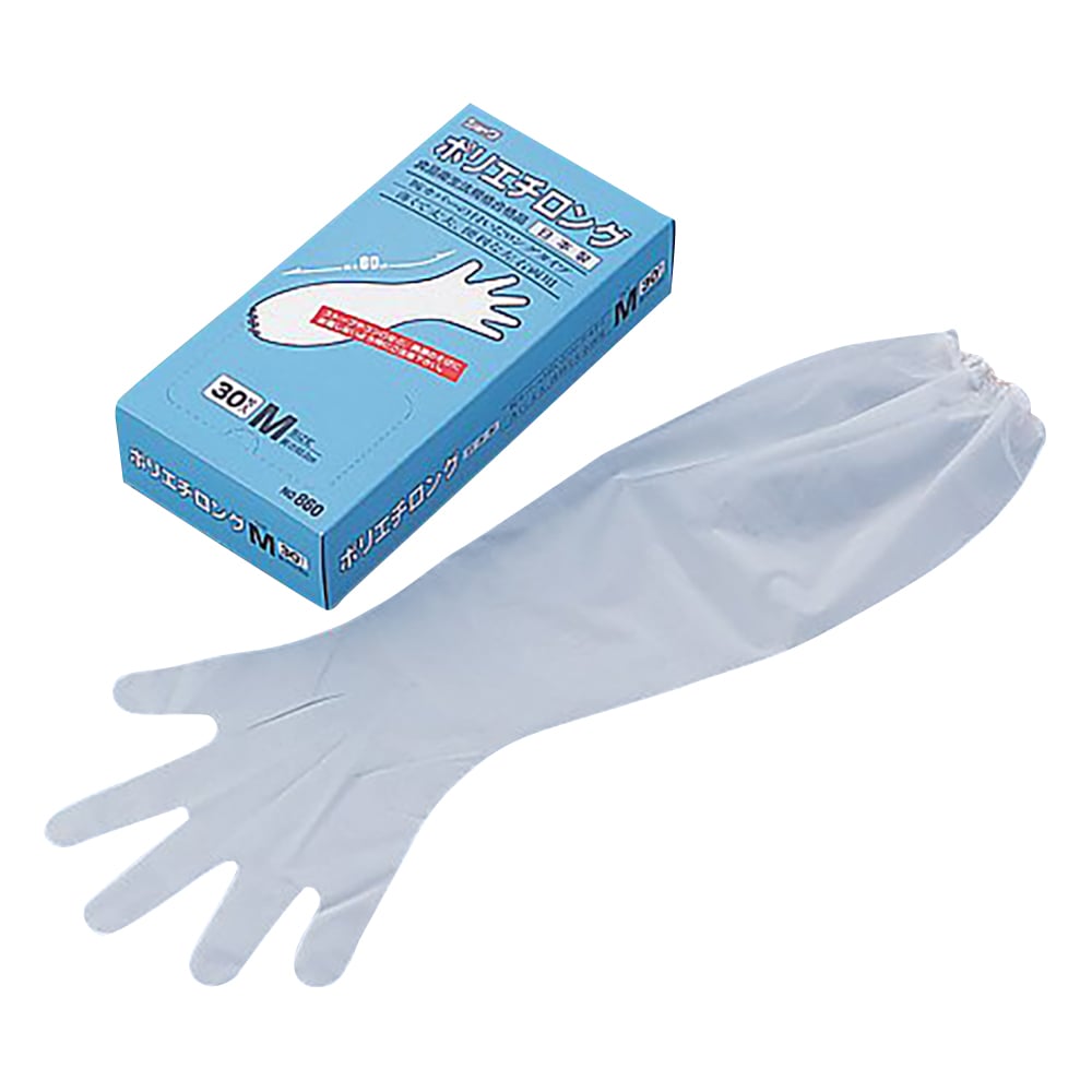 ポリエチロング手袋　860　M　30枚入　860-M 1箱(30枚入)