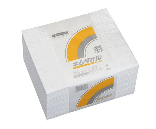 キムタオルホワイト 4つ折り 1箱（50枚×24束入）　61012 1箱(50枚×24束入)