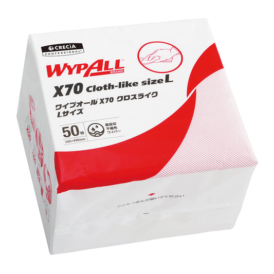 ワイプオールX70　クロスライク　Lサイズ　6つ折りタイプ・白　50枚×12袋　60375 1ケース(50枚×12袋入)