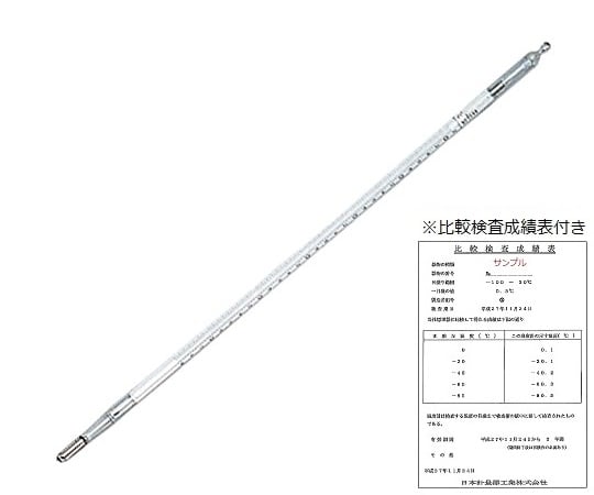 標準温度計（二重管）　No.1　0～50℃　比較検査成績表付き 1本