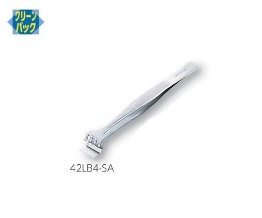 MEISTERピンセット　角ウェハー用　幅広　耐酸鋼　42LB4-SA 1本