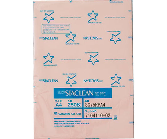 Dust-free paper New Staclean 1 box (250 sheets x 10 books) SC75RP A4P 1 box (250 sheets x 10 books)