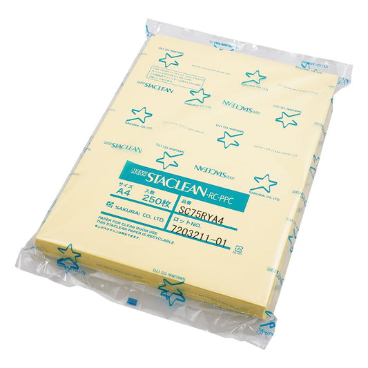 Dust-free paper New Staclean A4 Yellow 1 bag (250 sheets) SC75RYA4 1 bag (250 sheets)
