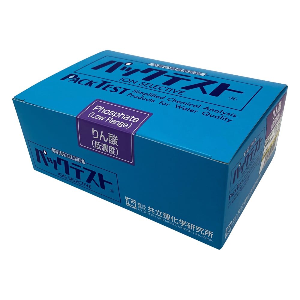 Pack Test® (simple water quality testing equipment) Phosphate (low concentration) / Phosphate-phosphorus (low concentration) 1 box (5 bottles x 8 bags) WAK-PO4 (D) 1 box (5 bottles x 8 bags)