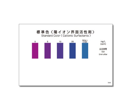 パックテスト® （簡易水質検査器具） 陽イオン界面活性剤 1箱（5本×10袋入）　WAK-CS 1箱(5本×10袋入)