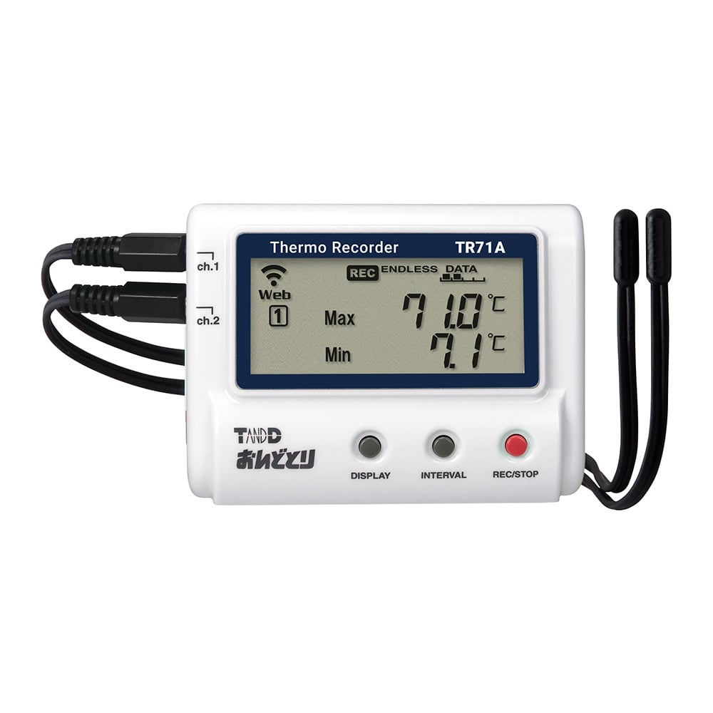 ［Discontinued］Temperature recorder Ondotori (wireless LAN) with test report TR71A 1 unit