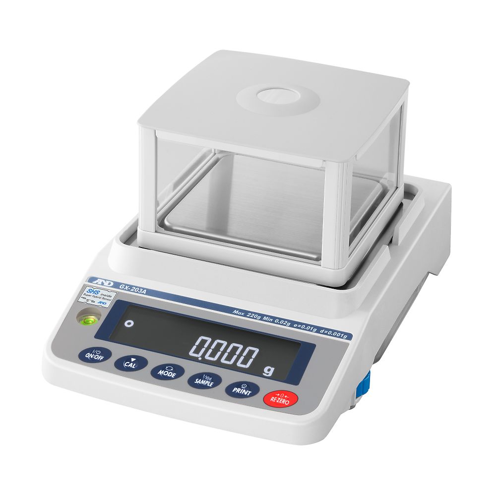Balance with built-in calibration weight GX-A series Capacity: 220g Minimum display: 0.001g GX-203A 1 unit