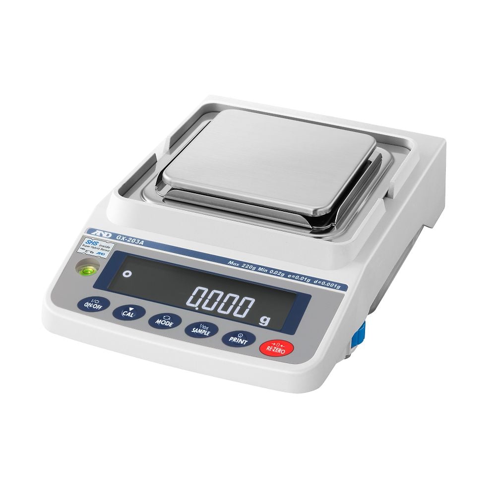 Balance with built-in calibration weight GX-A series Capacity: 220g Minimum display: 0.001g GX-203A 1 unit