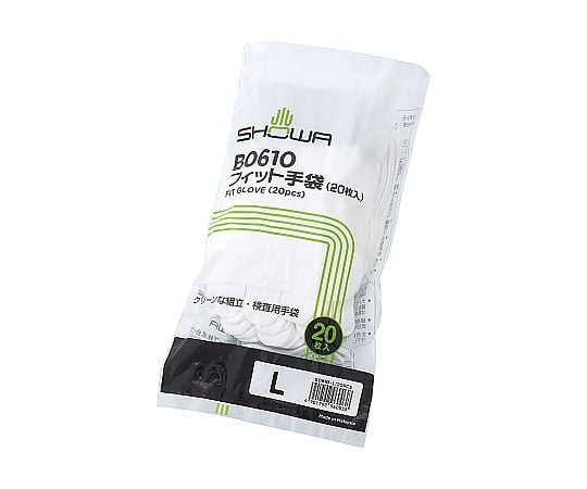 フィット手袋　L　20枚入（特殊シームレスタイプ）　B0610-L 1袋(20枚入)