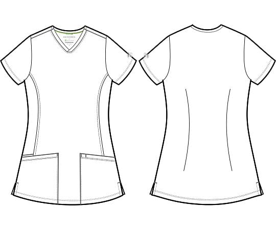 HH　WORKS　スクラブトップス　MONICA　M相当　ネイビー　2500-S-Na 1枚