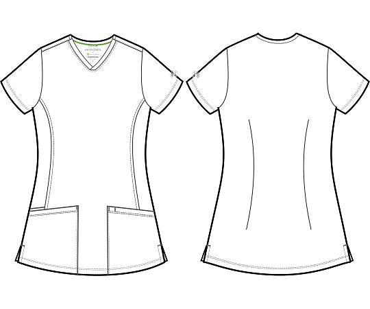 HH　WORKS　スクラブトップス　MONICA　LL相当　ライトブルー　2500-L-Ce 1枚