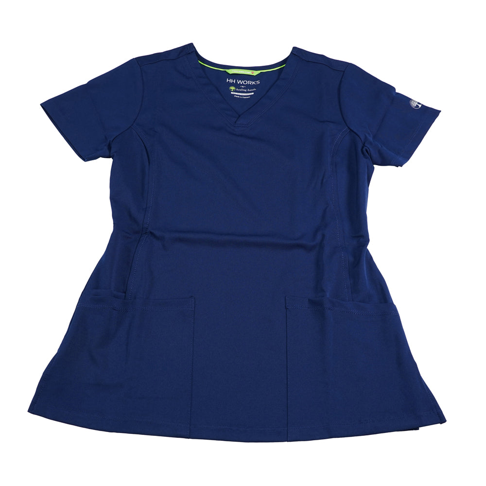 HH　WORKS　スクラブトップス　MONICA　S相当　ネイビー　2500-XS-Na 1枚